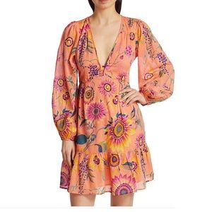 Orange Floral Banjanan Dress! Beautiful, vibrant in person!